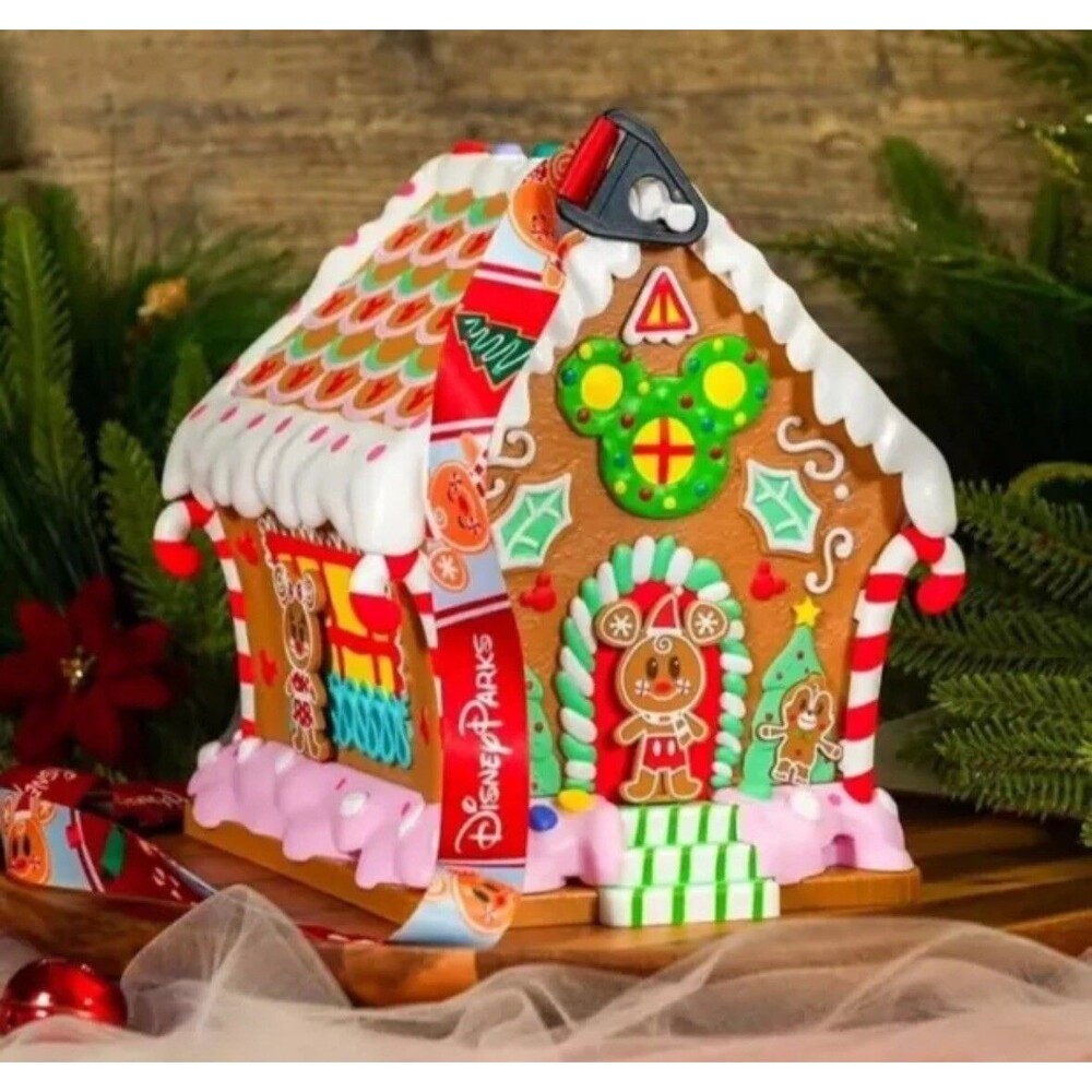 2024 Disney Parks CHRISTMAS GINGERBREAD HOUSE POPCORN BUCKET
